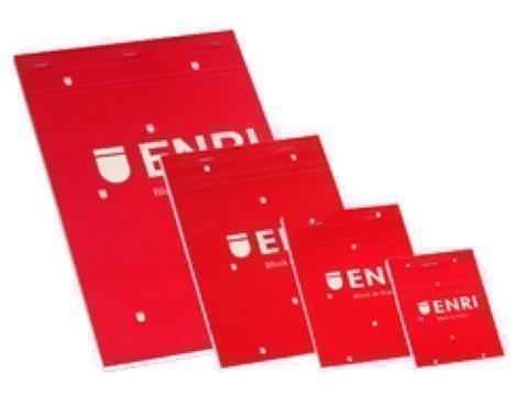 ENRI - Bloc Grapado Tapa Blanda A5 80 Hojas Liso Rojo (Ref.100102716)