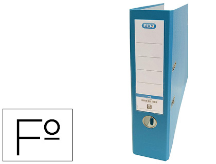 ELBA - Archivador rado top palanca fº lomo 80mm fabricado plástico color turquesa (Ref.400085039)