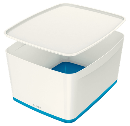 LEITZ - Caja grande Mybox con tapa. Azul metalizado (Ref.52161036)