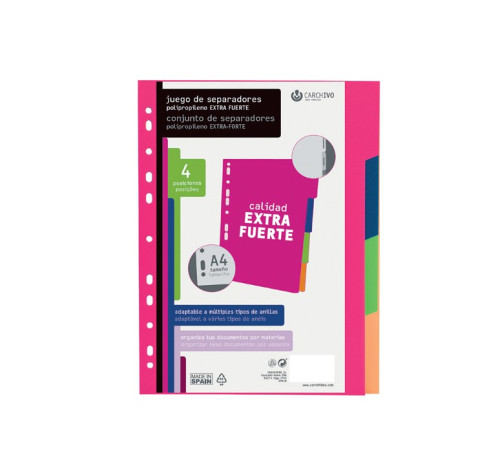 CARCHIDEA - Separador polipropileno extra fuerte, 6 posiciones (Ref.49050699)