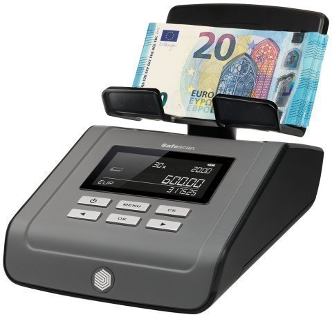 SAFESCAN - Balanza cuenta monedas y billetes, pesa y cuenta recibos, bonos y cupones 6165 (Ref.131-0573)