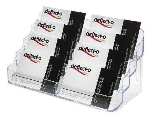 DEFLECTO - Portatarjeta 4 Alt 8 Com.Horizintal (Ref.70801)