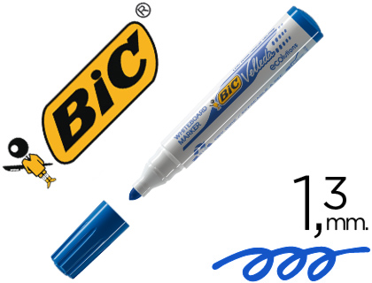 BIC - ROTULADOR VELLEDA PARA PIZARRA AZUL PUNTA REDONDA 1,3 MM (Ref.904938)