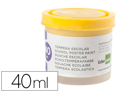 LIDERPAPEL - TEMPERA ESCOLAR 40 ML AMARILLO (Ref.TP56)