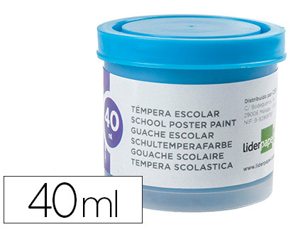LIDERPAPEL - TEMPERA ESCOLAR 40 ML AZUL (Ref.TP59)
