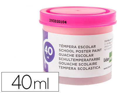 LIDERPAPEL - TEMPERA ESCOLAR 40 ML ROSA (Ref.TP67)