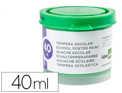 LIDERPAPEL - TEMPERA ESCOLAR 40 ML VERDE (Ref.TP68)