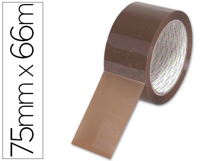 Q-CONNECT - CINTA ADHESIVA POLIPROPILENO HAVANA 66 MT X 75 MM PARA EMBALAJE (Ref.KF11209)