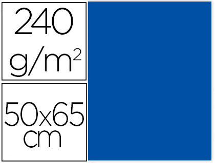 LIDERPAPEL - CARTULINA 50X65 CM 240G/M2 AZUL PAQUETE DE 25 UNIDADES (Ref.CX79)