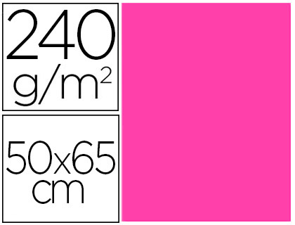 LIDERPAPEL - CARTULINA 50X65 CM 240G/M2 FUCSIA PAQUETE DE 25 UNIDADES (Ref.CX85)