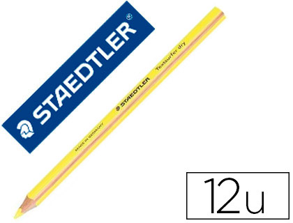 STAEDTLER - LAPICES FLUORESCENTE TRIANGULAR TOP STAR AMARILLO CAJA DE 12 UNIDADES (Ref.128 64-1)