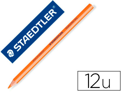 STAEDTLER - LAPICES FLUORESCENTE TRIANGULAR TOP STAR NARANJA CAJA DE 12 UNIDADES (Ref.128 64-4)