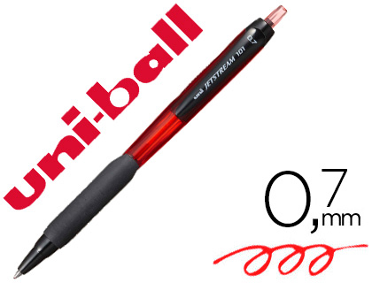 UNI-BALL - BOLIGRAFO JETSTREAM RETRACTIL SXN-101 0,7 MM ROJO (Ref.140384000)