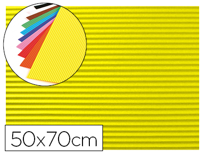 LIDERPAPEL - GOMA EVA ONDULADA 50X70CM 2,2MM DE ESPESOR AMARILLO (Ref.GC01)