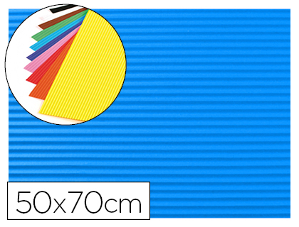 LIDERPAPEL - GOMA EVA ONDULADA 50X70CM 2,2MM DE ESPESOR AZUL CLARO (Ref.GC04)