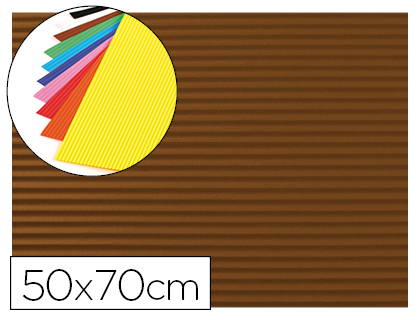 LIDERPAPEL - GOMA EVA ONDULADA 50X70CM 2,2MM DE ESPESOR MARRON (Ref.GC07)