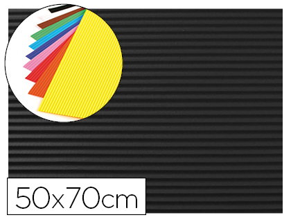 LIDERPAPEL - GOMA EVA ONDULADA 50X70CM 2,2MM DE ESPESOR NEGRO (Ref.GC09)