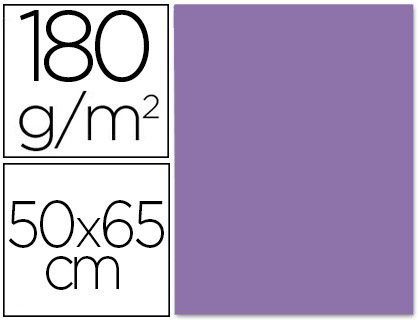 LIDERPAPEL - CARTULINA 50X65 CM 180 GR PURPURA UNIDAD (Ref.CT37)