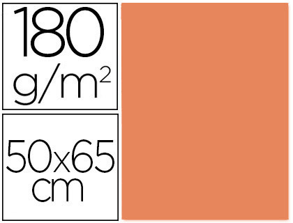 LIDERPAPEL - CARTULINA 50X65 CM 180 GR NECTARINA UNIDAD (Ref.CT42)