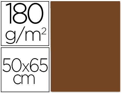 LIDERPAPEL - CARTULINA 50X65 180 GR MARRON PAQUETE DE 25 (Ref.CT46)