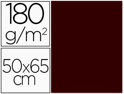 LIDERPAPEL - CARTULINA 50X65 180 GR MARRON ESCOLAR PAQUETE DE 25 (Ref.CT47)