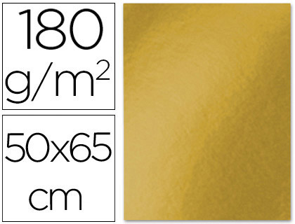 LIDERPAPEL - CARTULINA 50X65 180 GR ORO VIEJO PAQUETE DE 25 (Ref.CT48)