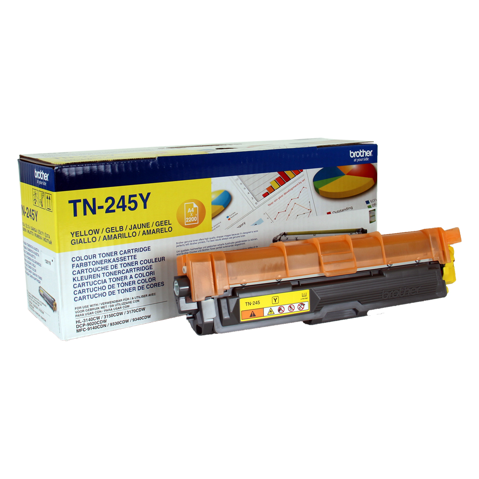 BROTHER - TONER TN-245Y 2200 PAG HL3140CW/3150CDW/3170CDW DCP9020CDW/MFC9140CDN 9330CDW/9340CDW AMARILLO (Ref.TN245Y)