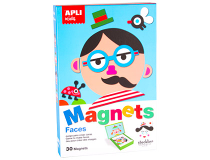 APLI - JUEGO DIDACTICO MAGNETICO CARAS DESIGN BY STOCKLINA 30 PIEZAS (Ref.14561)