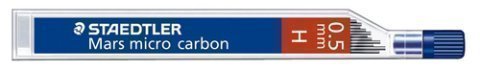 STAEDTLER - MINAS MARS MICRO GRAFITO 0,5mm "H" TUBO 12unid. (Ref.250 05-H)