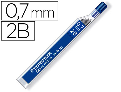 STAEDTLER - MINAS MARS MICRO GRAFITO 0,7mm "2B" TUBO 12nuid. (Ref.250 07-2B)