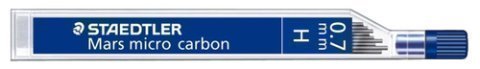 STAEDTLER - MINAS MARS MICRO GRAFITO 0,7mm "H" TUBO 12unid. (Ref.250 07-H)