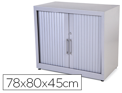 ROCADA - ARMARIO STORE METALICO CON NIVELADORES EN PLANCHA DE ACERO CON 2 PUERTAS PERSIANA PVC CORREDERAS Y CERRADURA (Ref.1500AC00)