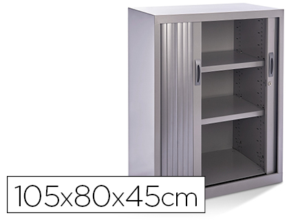 ROCADA - ARMARIO STORE METALICO CON NIVELADORES EN PLANCHA DE ACERO CON 2 PUERTAS PERSIANA PVC CORREDERAS Y CERRADURA (Ref.1503AC00)