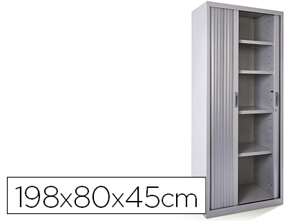 ROCADA - ARMARIO STORE METALICO CON NIVELADORES EN PLANCHA DE ACERO CON 2 PUERTAS PERSIANA PVC CORREDERAS Y CERRADURA (Ref.1504AC00)