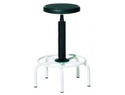 ROCADA - TABURETE ESTRUCTURA METALICA REGULABLE EN ALTURA ASIENTO EN PVC NEGRO CON BASE DE 5 PIES ALTURA MAXIMA 80 CM (Ref.RD-900/1)