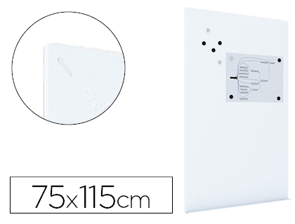 ROCADA - PIZARRA BLANCA LACADA MATE MAGNETICA ESPECIAL PROYECCION MODULAR SIN MARCO 75X115 CM (Ref.RD6420MATT)