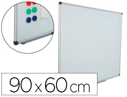 ROCADA - PIZARRA BLANCA ACERO VITRIFICADO MAGNETICO MARCO ALUMINIO Y CANTONERAS PVC 90X60 CM INCLUYE BANDEJA PARA (Ref.6502)