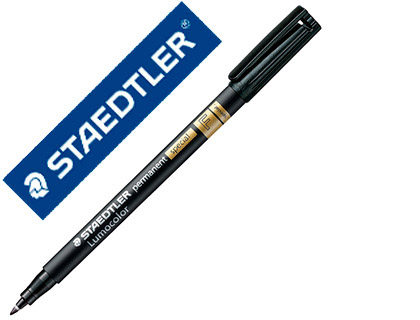 STAEDTLER - ROTULADOR LUMOCOLOR RETROPROYECCION PUNTA DE FIBRA PERMANENTE SPECIAL 319-9 NEGRO PUNTA FINA (Ref.319 F-9)