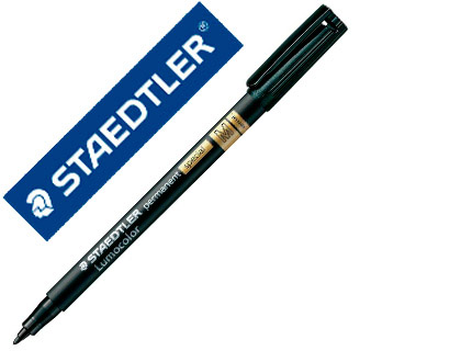 STAEDTLER - ROTULADOR LUMOCOLOR RETROPROYECCION PUNTA DE FIBRA PERMANENTE SPECIAL 319-9 NEGRO PUNTA MEDIA (Ref.319 M-9)