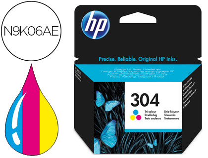 HP ( HEWLETT PACKARD ) - INK-JET N.304 DESKJET 3000 / 3720 / 3730 TRICOLOR 100 PAGINAS (Ref.N9K05AE)