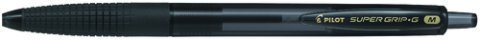 PILOT - Bolígrafo retráctil SUPER GRIP G Negro - Diámetro bola 1mm (Ref.BPGG-8R-M-B / NSGGN)