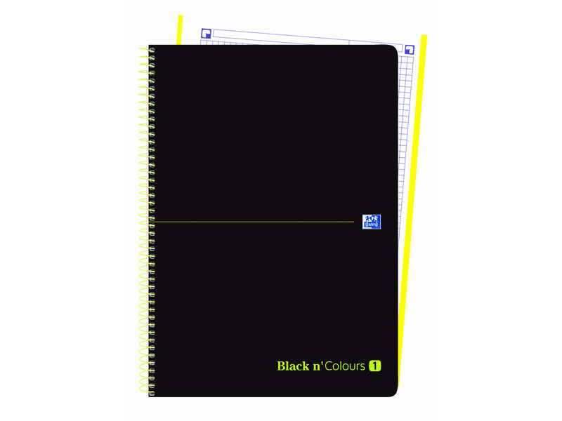 OXFORD - Cuaderno 1T Plástico A4+80H 5X5 Lima (Ref.400088243)