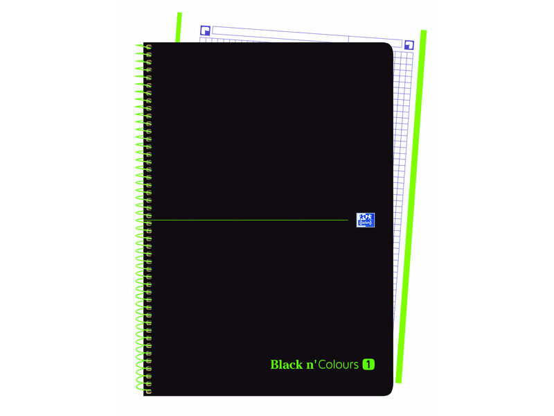 OXFORD - Cuaderno 1T Plástico A4+80H 5X5 Verde (Ref.400088226)