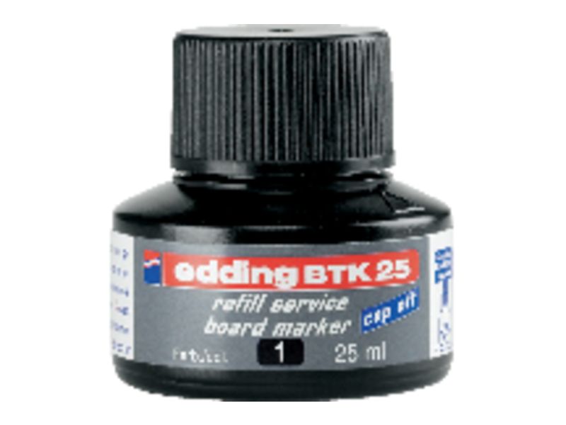 EDDING - Bote TINTA 25ML MARCADOR PIZARRA NEGRO (Ref.BTK 25-01)