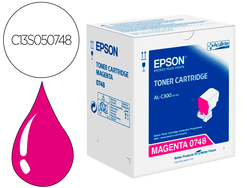 EPSON - Toner Laser ORIGINALES magenta 8.8k (Ref.C13S050748)