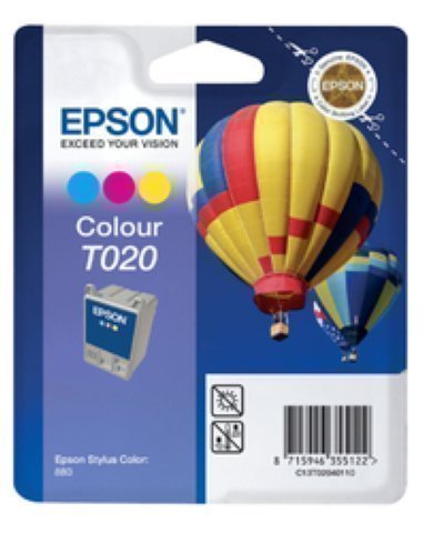 EPSON - Cartuchos ORIGINALES Inyección De Tinta T020 Cyan/magenta/Amarillo C13T02040110 (Ref.C13T02040120)