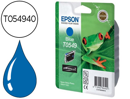 EPSON - Cartuchos ORIGINALES Inyección De Tinta STYLUS PHOTO R800/1800 AZUL (Ref.C13T0549401)