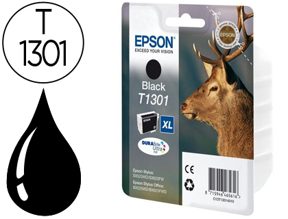 EPSON - Cartuchos ORIGINALES Inyección De Tinta INY NG 25,4ML T130 (Ref.C13T13014012)