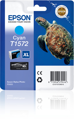 EPSON - Cartuchos ORIGINALES Inyección De Tinta T1572 CYAN (Ref.C13T15724010)
