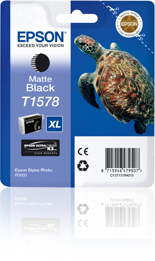 EPSON - Cartuchos ORIGINALES Inyección De Tinta T1578 NEGRO MT (Ref.C13T15784010)